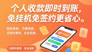 码支付:个人收款即时到账,免挂机免签约更省心